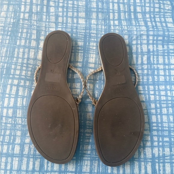 GUESS  Gold Braided Women's Sandals Size 8 - Picture 4 of 5
